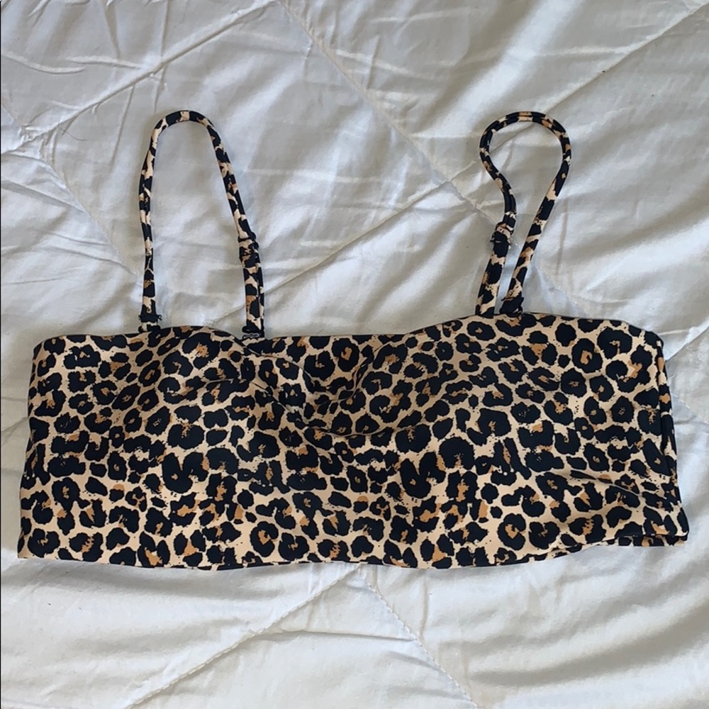 Cheetah bathing-suit top